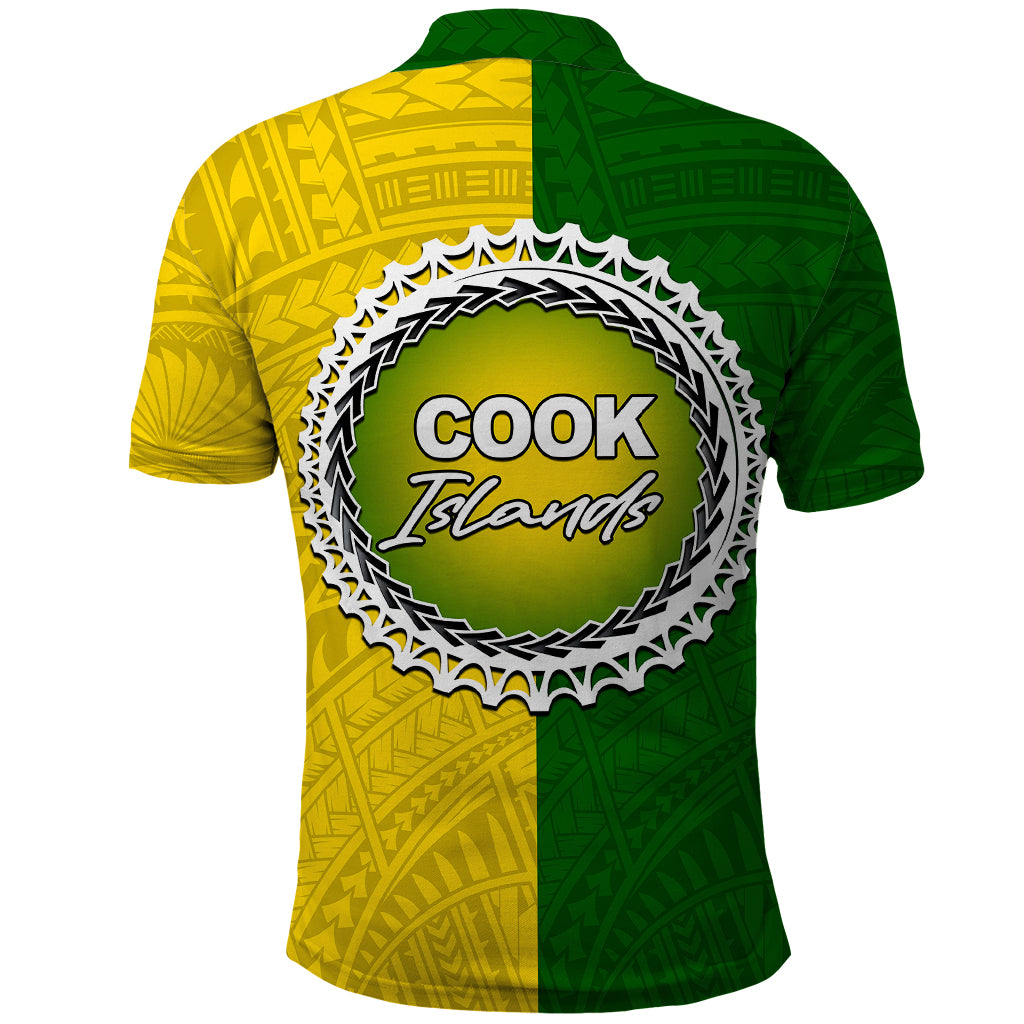 Cook Islands Polo Shirt Yellow-Green Half Style LT6 - Wonder Print Shop