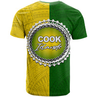 Cook Islands T Shirt Yellow-Green Half Style LT6 - Wonder Print Shop