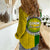 Cook Islands Women Casual Shirt Yellow-Green Half Style LT6 - Wonder Print Shop