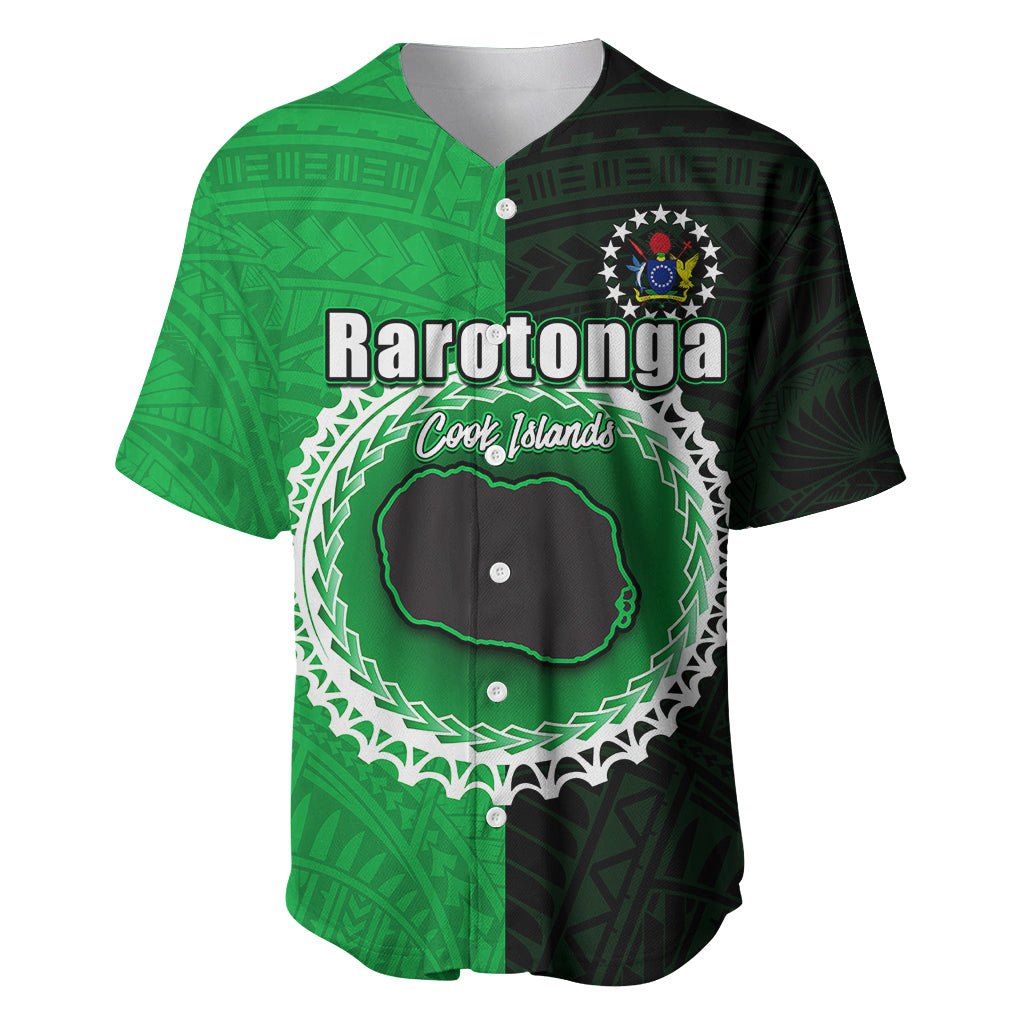Custom Rarotonga Of Cook Islands Baseball Jersey Mix Half Black LT6 - Wonder Print Shop