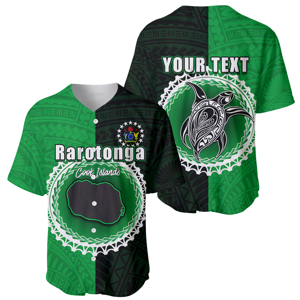 Custom Rarotonga Of Cook Islands Baseball Jersey Mix Half Black LT6 - Wonder Print Shop