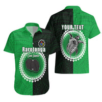 Custom Rarotonga Of Cook Islands Hawaiian Shirt Mix Half Black LT6 - Wonder Print Shop