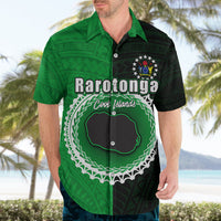 Custom Rarotonga Of Cook Islands Hawaiian Shirt Mix Half Black LT6 - Wonder Print Shop