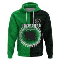 Custom Rarotonga Of Cook Islands Hoodie Mix Half Black LT6 - Wonder Print Shop
