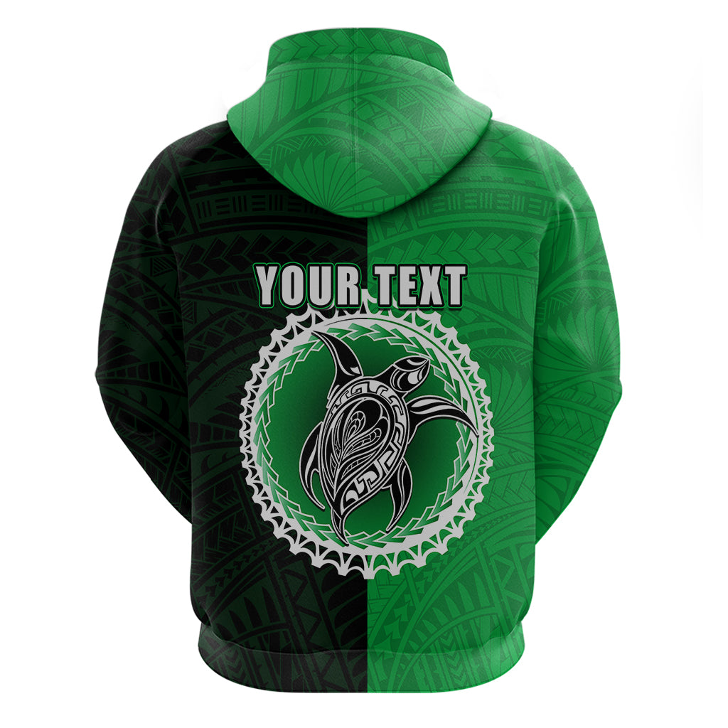 Custom Rarotonga Of Cook Islands Hoodie Mix Half Black LT6 - Wonder Print Shop