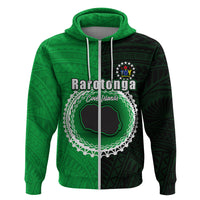 Custom Rarotonga Of Cook Islands Hoodie Mix Half Black LT6 - Wonder Print Shop