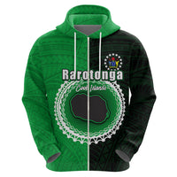 Custom Rarotonga Of Cook Islands Hoodie Mix Half Black LT6 - Wonder Print Shop