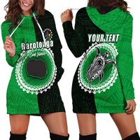 Custom Rarotonga Of Cook Islands Hoodie Dress Mix Half Black LT6 - Wonder Print Shop