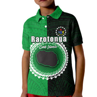 Custom Rarotonga Of Cook Islands Kid Polo Shirt Mix Half Black LT6 - Wonder Print Shop