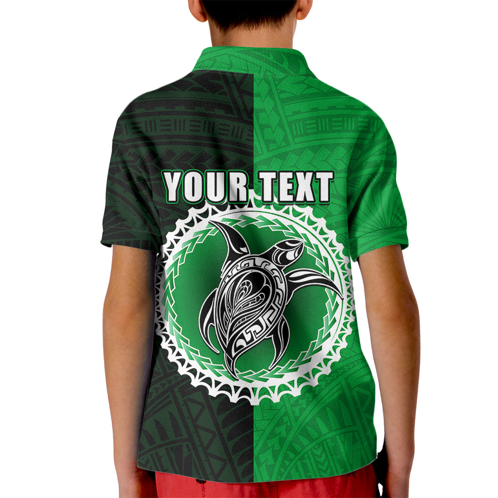 Custom Rarotonga Of Cook Islands Kid Polo Shirt Mix Half Black LT6 - Wonder Print Shop