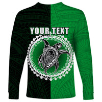 Custom Rarotonga Of Cook Islands Long Sleeve Shirt Mix Half Black LT6 - Wonder Print Shop