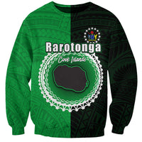 Custom Rarotonga Of Cook Islands Sweatshirt Mix Half Black LT6 - Wonder Print Shop