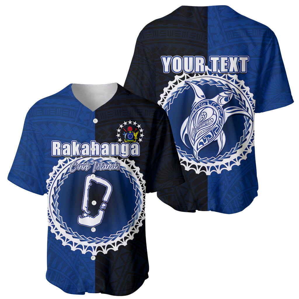 Custom Rakahanga Of Cook Islands Baseball Jersey Mix Half Black LT6 - Wonder Print Shop