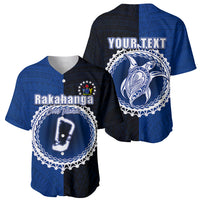 Custom Rakahanga Of Cook Islands Baseball Jersey Mix Half Black LT6 - Wonder Print Shop