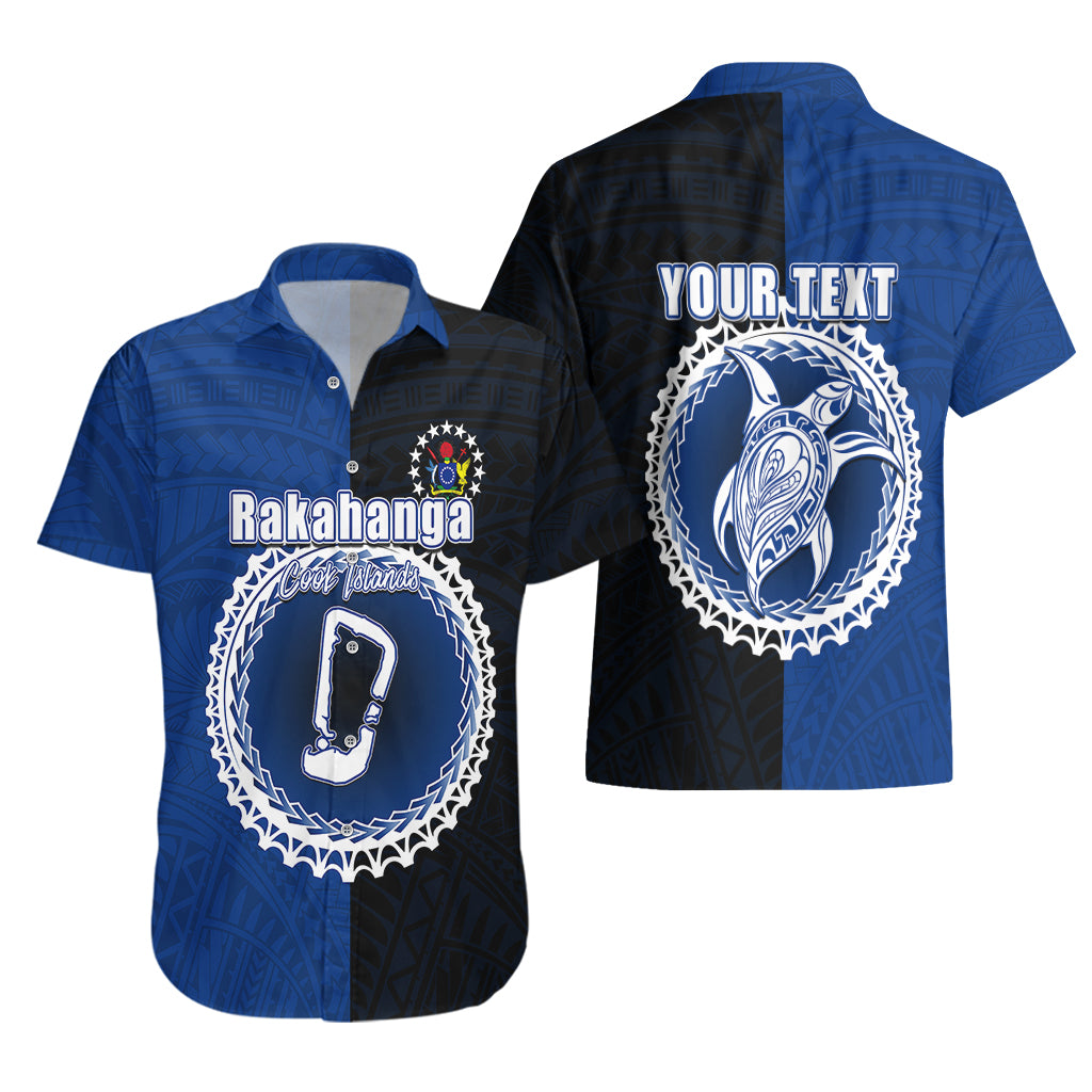 Custom Rakahanga Of Cook Islands Hawaiian Shirt Mix Half Black LT6 - Wonder Print Shop