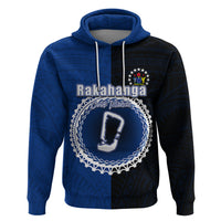 Custom Rakahanga Of Cook Islands Hoodie Mix Half Black LT6 - Wonder Print Shop