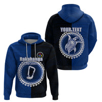 Custom Rakahanga Of Cook Islands Hoodie Mix Half Black LT6 - Wonder Print Shop