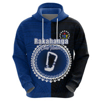 Custom Rakahanga Of Cook Islands Hoodie Mix Half Black LT6 - Wonder Print Shop