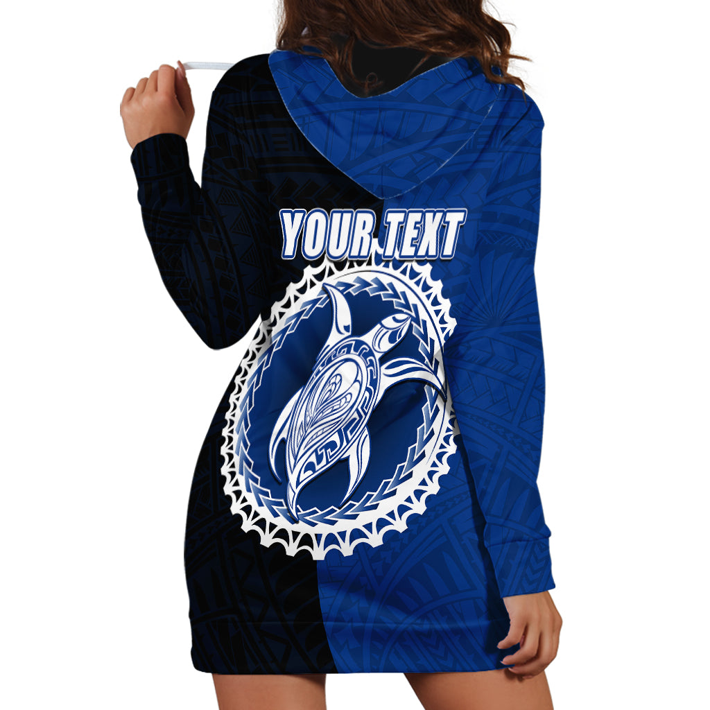 Custom Rakahanga Of Cook Islands Hoodie Dress Mix Half Black LT6 - Wonder Print Shop