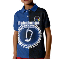 Custom Rakahanga Of Cook Islands Kid Polo Shirt Mix Half Black LT6 - Wonder Print Shop