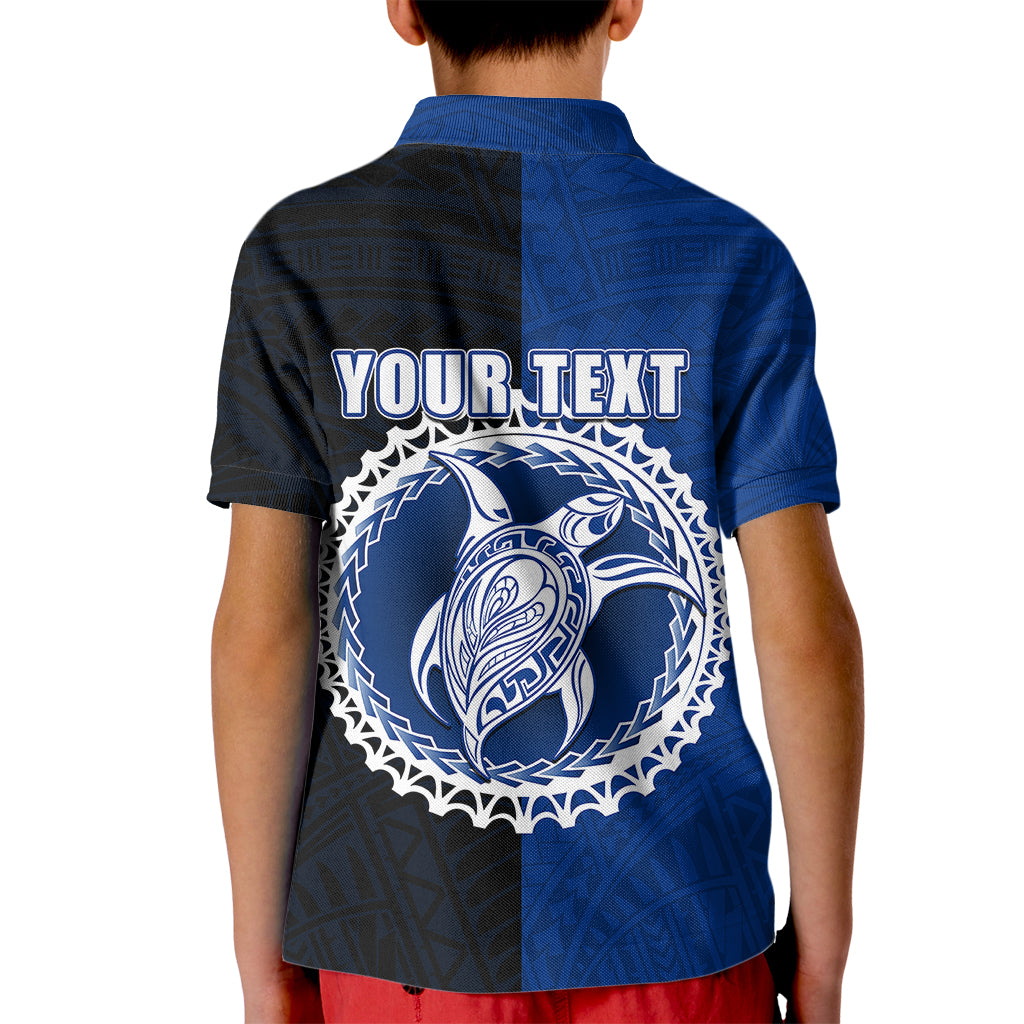 Custom Rakahanga Of Cook Islands Kid Polo Shirt Mix Half Black LT6 - Wonder Print Shop