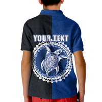 Custom Rakahanga Of Cook Islands Kid Polo Shirt Mix Half Black LT6 - Wonder Print Shop