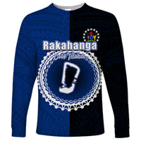 Custom Rakahanga Of Cook Islands Long Sleeve Shirt Mix Half Black LT6 - Wonder Print Shop