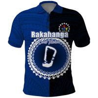 Custom Rakahanga Of Cook Islands Polo Shirt Mix Half Black LT6 - Wonder Print Shop