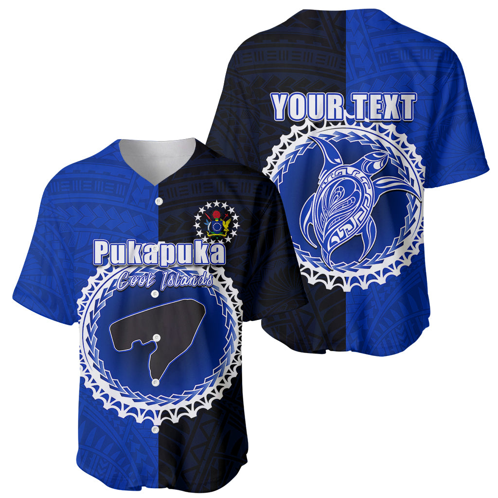 Custom Pukapuka Of Cook Islands Baseball Jersey Mix Half Black LT6 - Wonder Print Shop