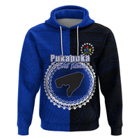 Custom Pukapuka Of Cook Islands Hoodie Mix Half Black LT6 - Wonder Print Shop