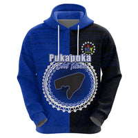 Custom Pukapuka Of Cook Islands Hoodie Mix Half Black LT6 - Wonder Print Shop