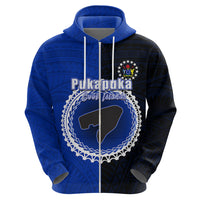 Custom Pukapuka Of Cook Islands Hoodie Mix Half Black LT6 - Wonder Print Shop