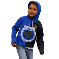 Custom Pukapuka Of Cook Islands Kid Hoodie Mix Half Black LT6 - Wonder Print Shop
