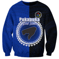Custom Pukapuka Of Cook Islands Sweatshirt Mix Half Black LT6 - Wonder Print Shop
