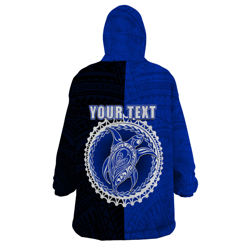 Custom Pukapuka Of Cook Islands Wearable Blanket Hoodie Mix Half Black LT6 - Wonder Print Shop