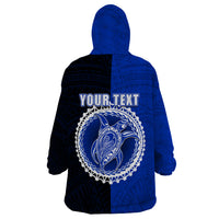 Custom Pukapuka Of Cook Islands Wearable Blanket Hoodie Mix Half Black LT6 - Wonder Print Shop