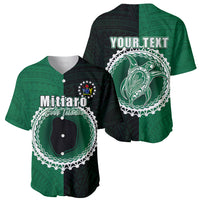 Custom Mitiaro Of Cook Islands Baseball Jersey Mix Half Black LT6 - Wonder Print Shop
