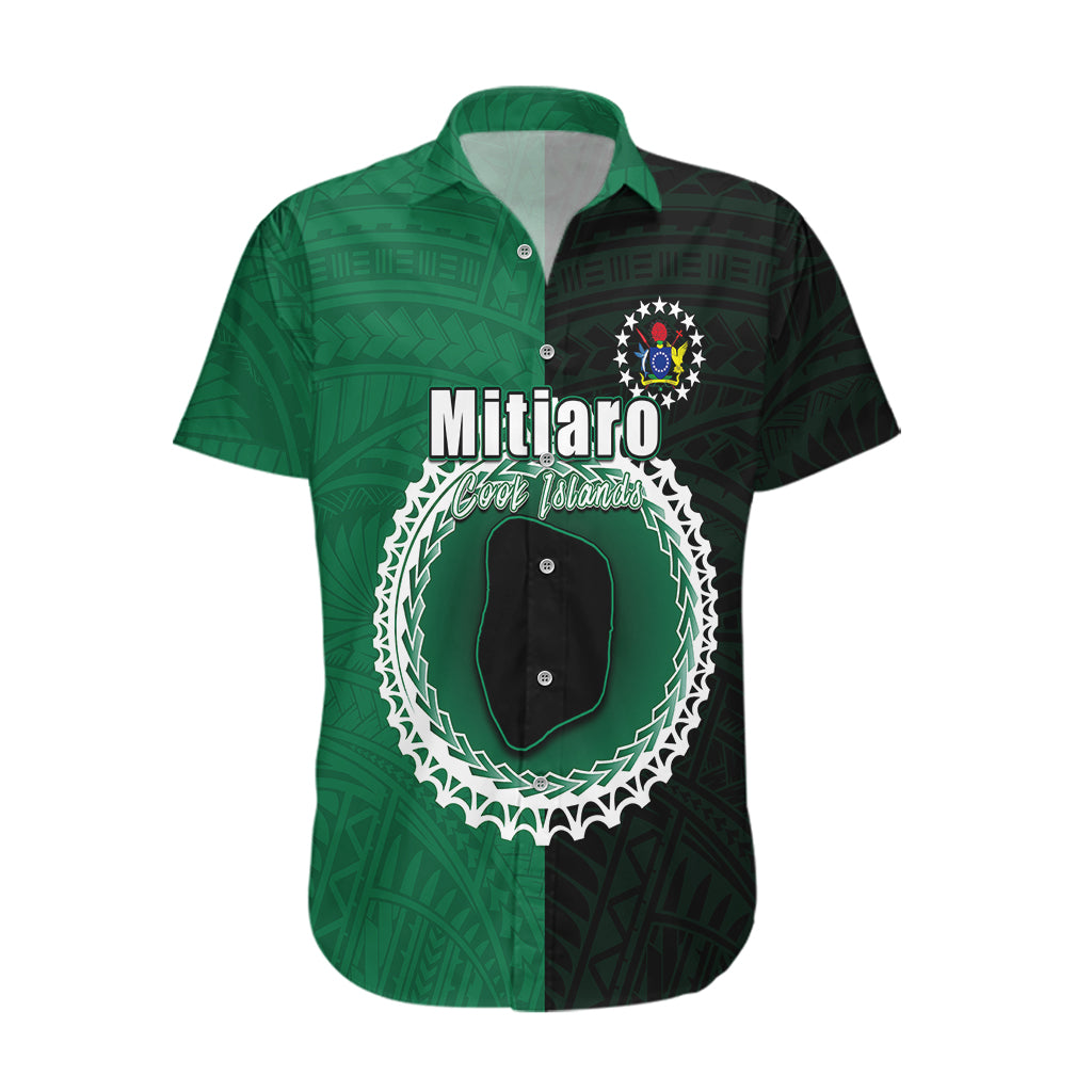 Custom Mitiaro Of Cook Islands Hawaiian Shirt Mix Half Black LT6 - Wonder Print Shop