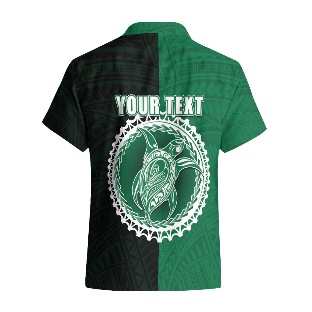 Custom Mitiaro Of Cook Islands Hawaiian Shirt Mix Half Black LT6 - Wonder Print Shop