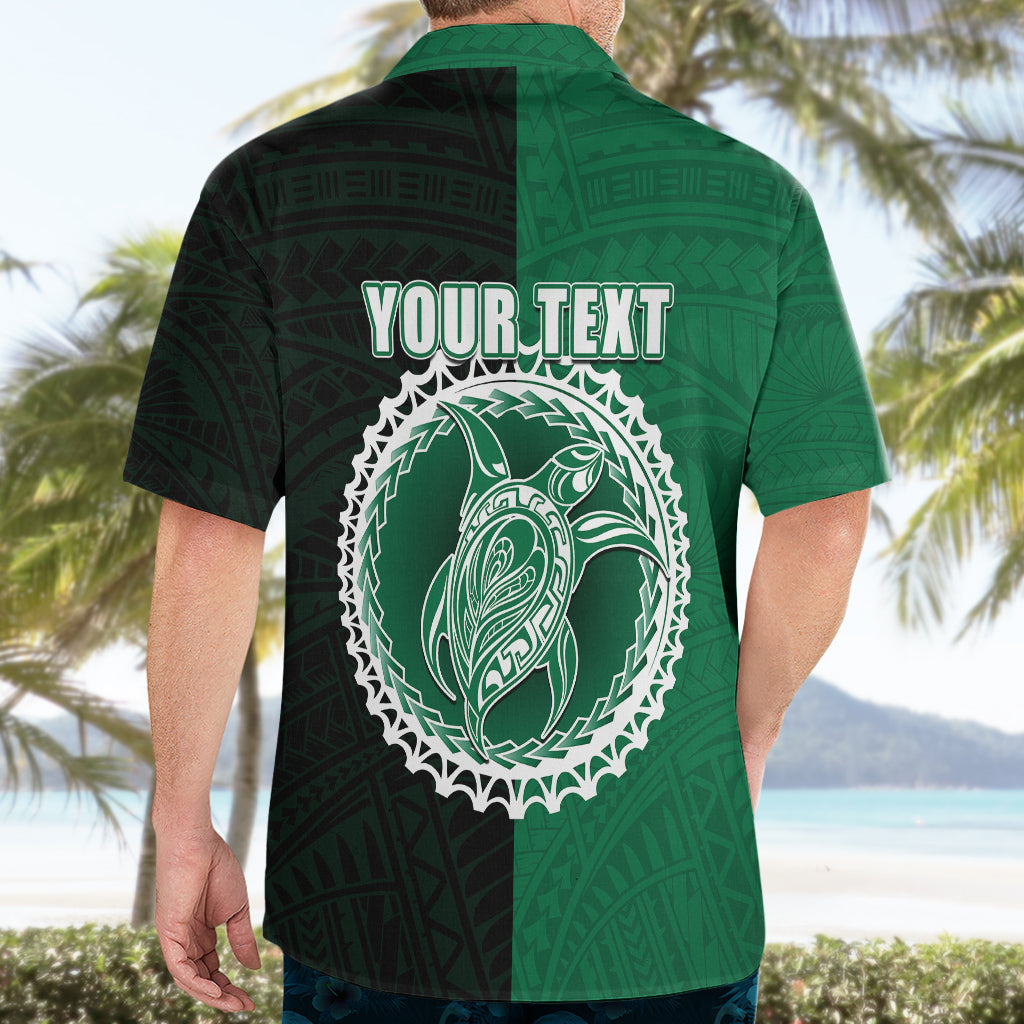 Custom Mitiaro Of Cook Islands Hawaiian Shirt Mix Half Black LT6 - Wonder Print Shop