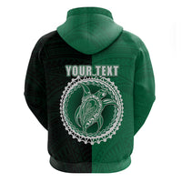 Custom Mitiaro Of Cook Islands Hoodie Mix Half Black LT6 - Wonder Print Shop