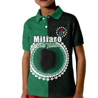 Custom Mitiaro Of Cook Islands Kid Polo Shirt Mix Half Black LT6 - Wonder Print Shop