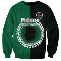 Custom Mitiaro Of Cook Islands Sweatshirt Mix Half Black LT6 - Wonder Print Shop