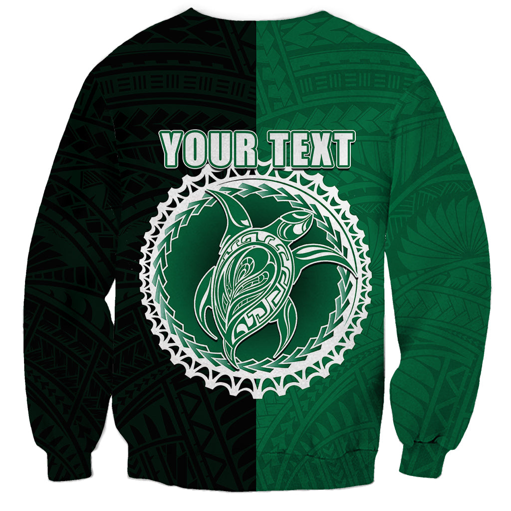 Custom Mitiaro Of Cook Islands Sweatshirt Mix Half Black LT6 - Wonder Print Shop