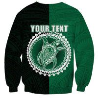 Custom Mitiaro Of Cook Islands Sweatshirt Mix Half Black LT6 - Wonder Print Shop