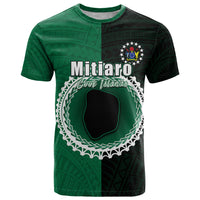 Custom Mitiaro Of Cook Islands T Shirt Mix Half Black LT6 - Wonder Print Shop