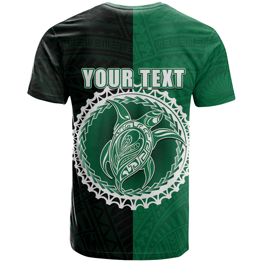 Custom Mitiaro Of Cook Islands T Shirt Mix Half Black LT6 - Wonder Print Shop