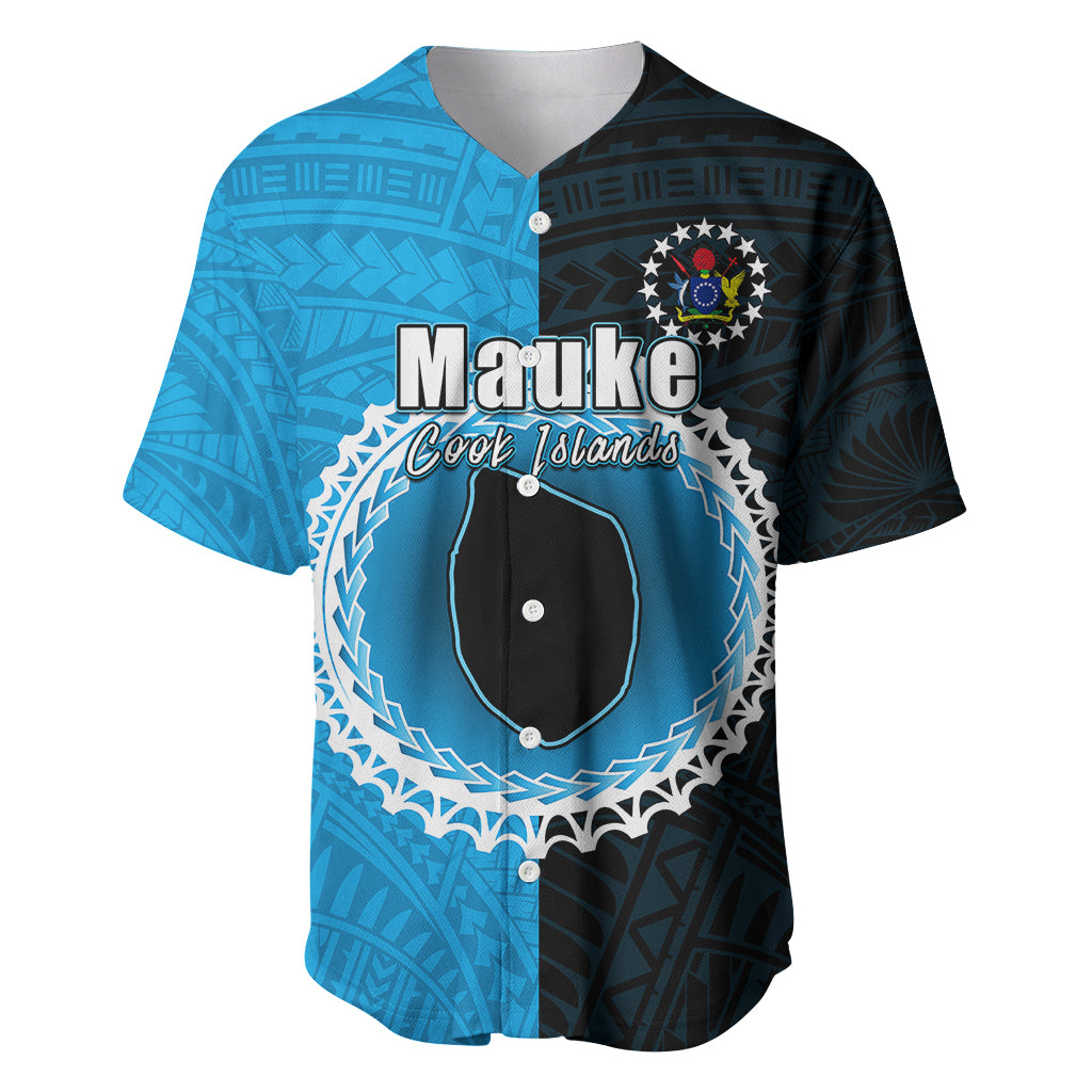 Custom Mauke Of Cook Islands Baseball Jersey Mix Half Black LT6 - Wonder Print Shop