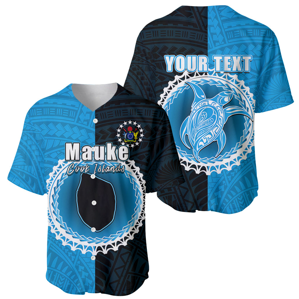 Custom Mauke Of Cook Islands Baseball Jersey Mix Half Black LT6 - Wonder Print Shop