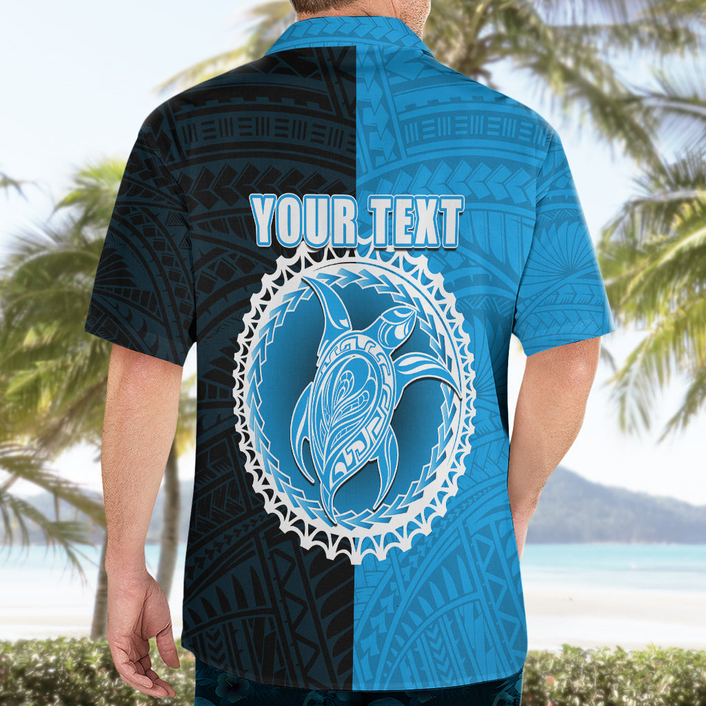 Custom Mauke Of Cook Islands Hawaiian Shirt Mix Half Black LT6 - Wonder Print Shop